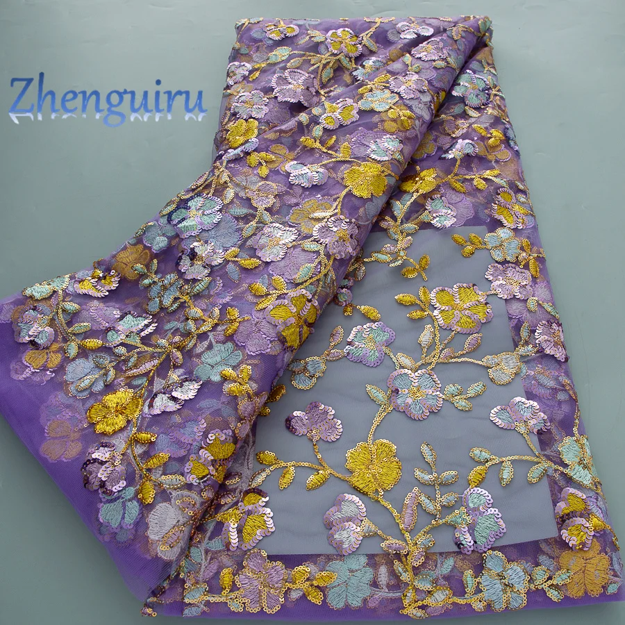 

African Tulle Lace Mesh Fabric High Quality 2025 Net French Sequined Lace Fabric Nigerian Bride Wedding Dress for Sewing 4606