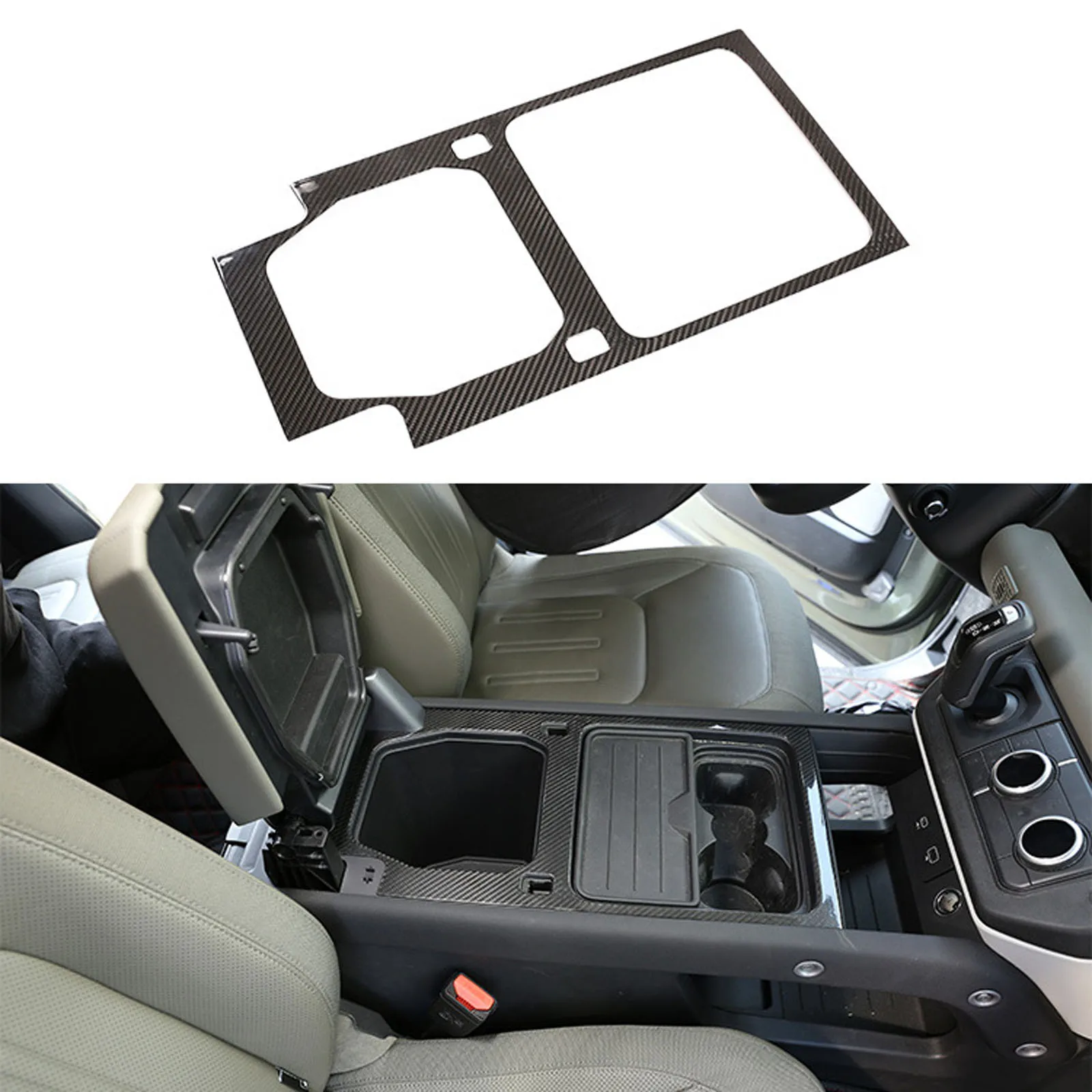 Carbon Fiber Central Control Panel Frame Cover Fit For Land Rover Defender 2020 2021 2022