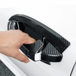 For KIA Optima K5 2020 - 2024 2025 ABS Carbon Fiber Car Door Handle Cover Trim Side Door Grab Doorknob Handle Bowl Exterior Dec