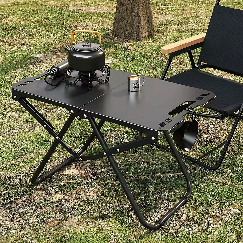 

Table Ultralight Foldable Camping Table with Carry Bag Black Outdoor Furniture 58*36*41cm