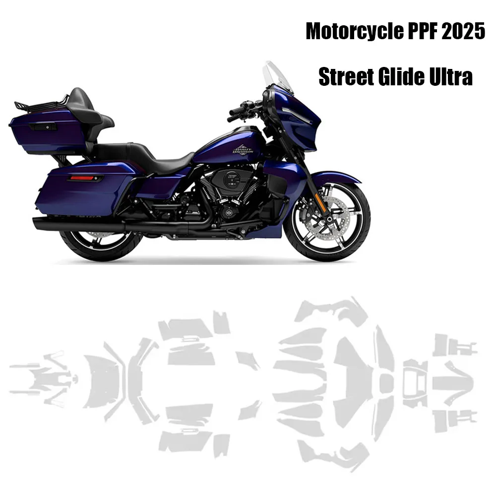 StreetGlideUltra Self-Healing Scratch Resistant Anti-Yellowing 2025 For Harley Street Glide Ultra TPU PPF Paint Protection Film
