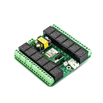 Tuya 12 way relay switch module DC 7-27V AC 85-250V WiFi/RF 433MHZ with Zigbee wireless smart home remote control switch