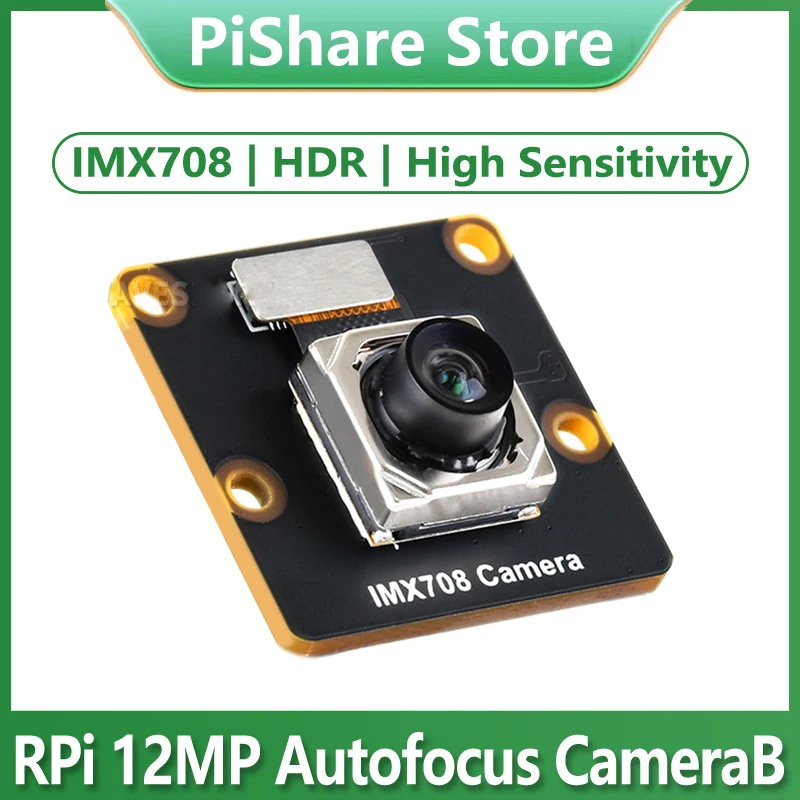 

Камера Raspberry Pi 12MP IMX708 с высоким разрешением и автофокусом