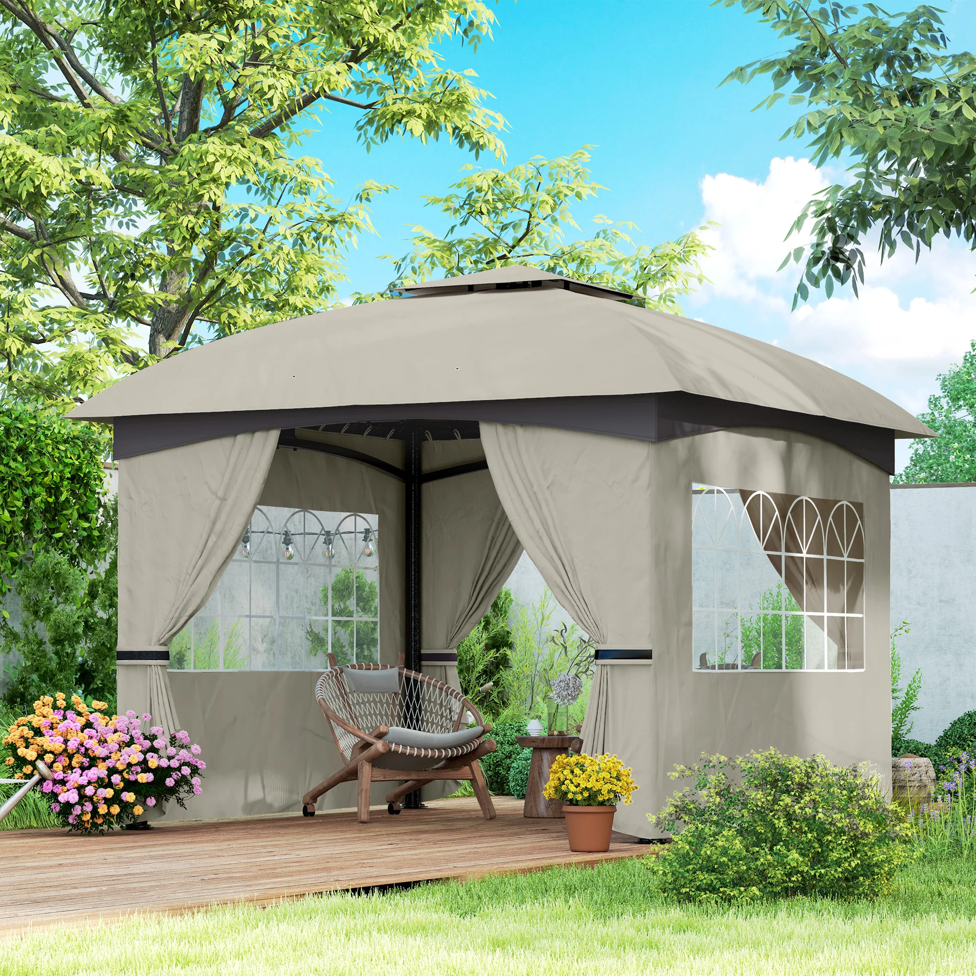 Outdoor Lighting For Gazebo - 11' X 11' Dış Mekan Çardak,