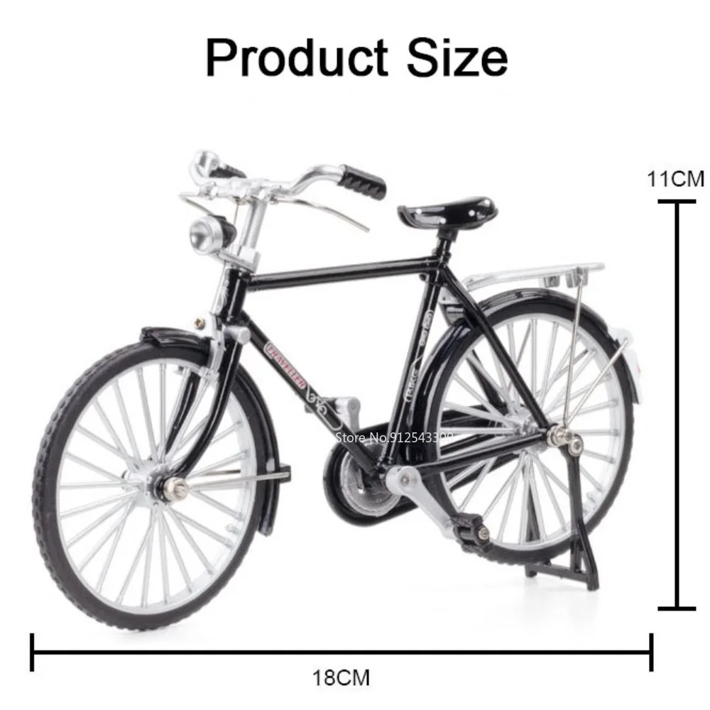 Scale 1/8 Retro Bicycles Toy Alloy Model Diecast Metal Simulation Bike Rubber Tires Collection Gifts Toys for Children Birthday