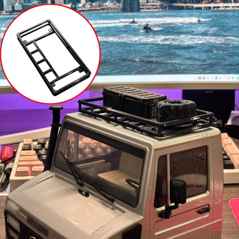

1PCS 1/10 Scale Mini 3D Printed Simulation Roof Rack Screw-Fixed Type Modified Accessories for Crossrc NT4/NT6 RC Crawler Model