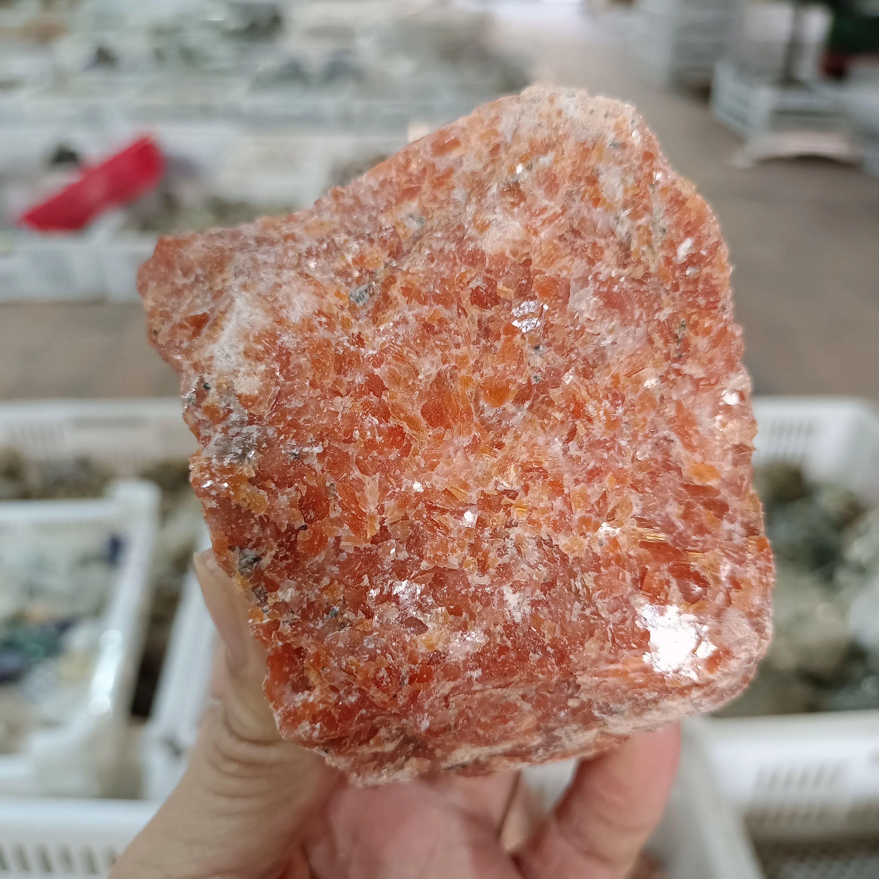 Natural Orange Sun Stone Rough Ore,Quartz Crystal Mineral Reiki Healer Stone,Degaussing Decorative Energy Meditation Gem