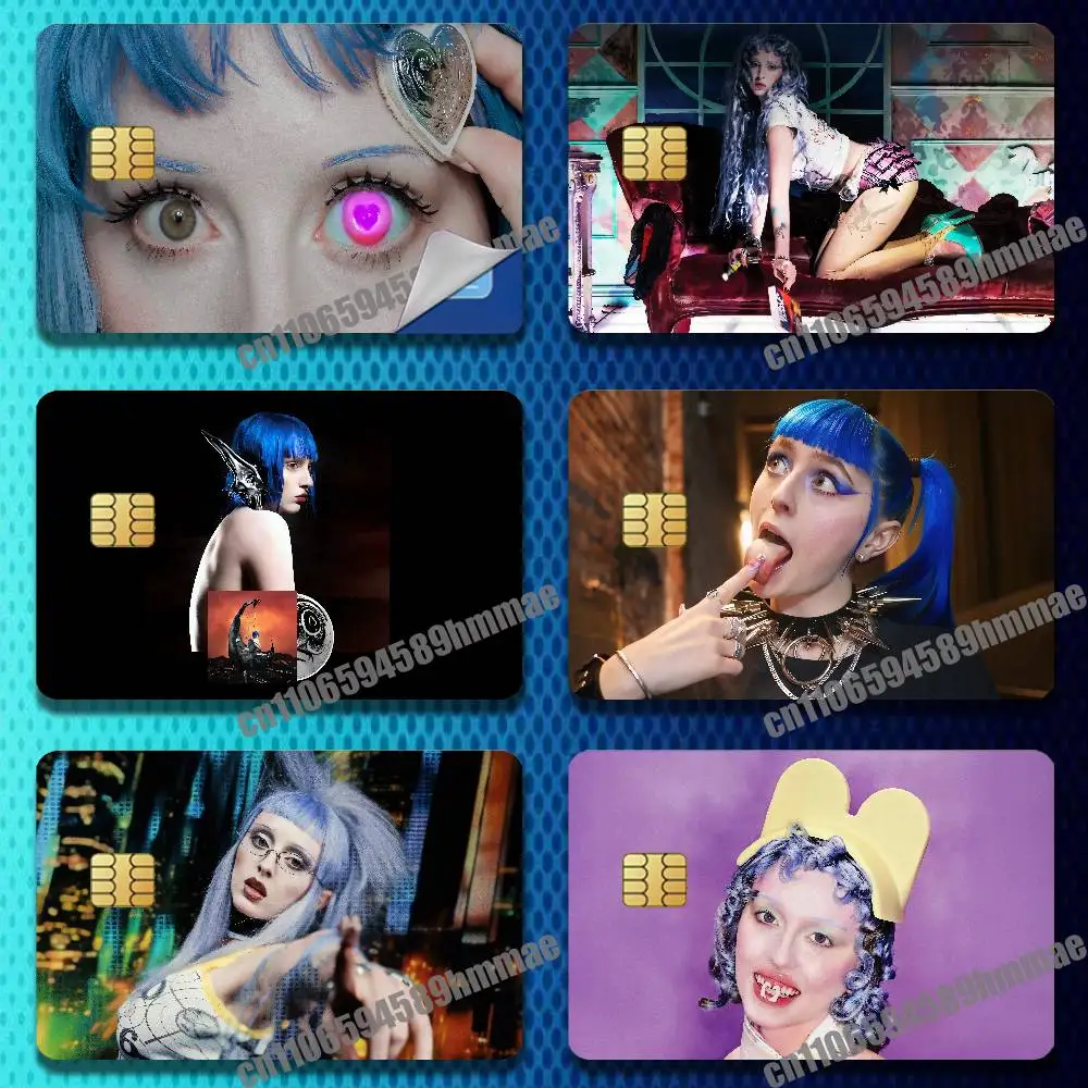 

For A-Ashnikko Smoochies Sticker Paper Skin ID Bank Credit Film Self-adhesive Card Cover Decoration