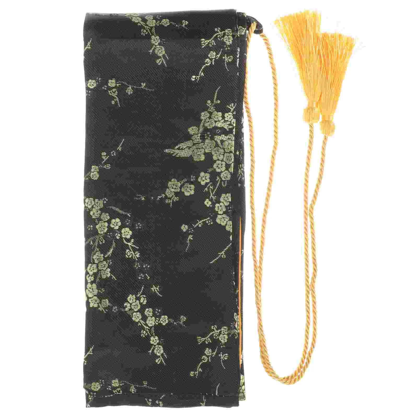 Japanese Sword Receive Bag Outdoor with Tassel Tai-Chi Swords Carrying Silk Suitcase Suitcases