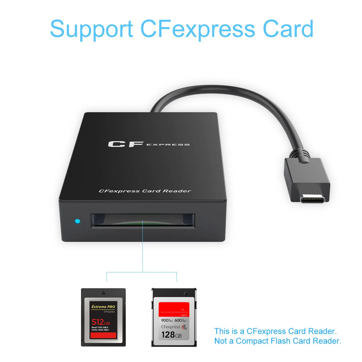 

CF Express Type-B Card Reader Adapter USB3.1 Gen 2 Type C Card Reader CF Express Memory Card Adapter