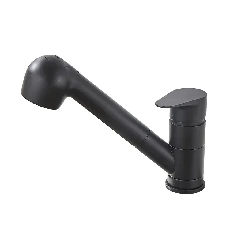 

Kitchen long mouth faucet hot and cold household pull-out telescopic vegetable basin sink rotatable low inner window