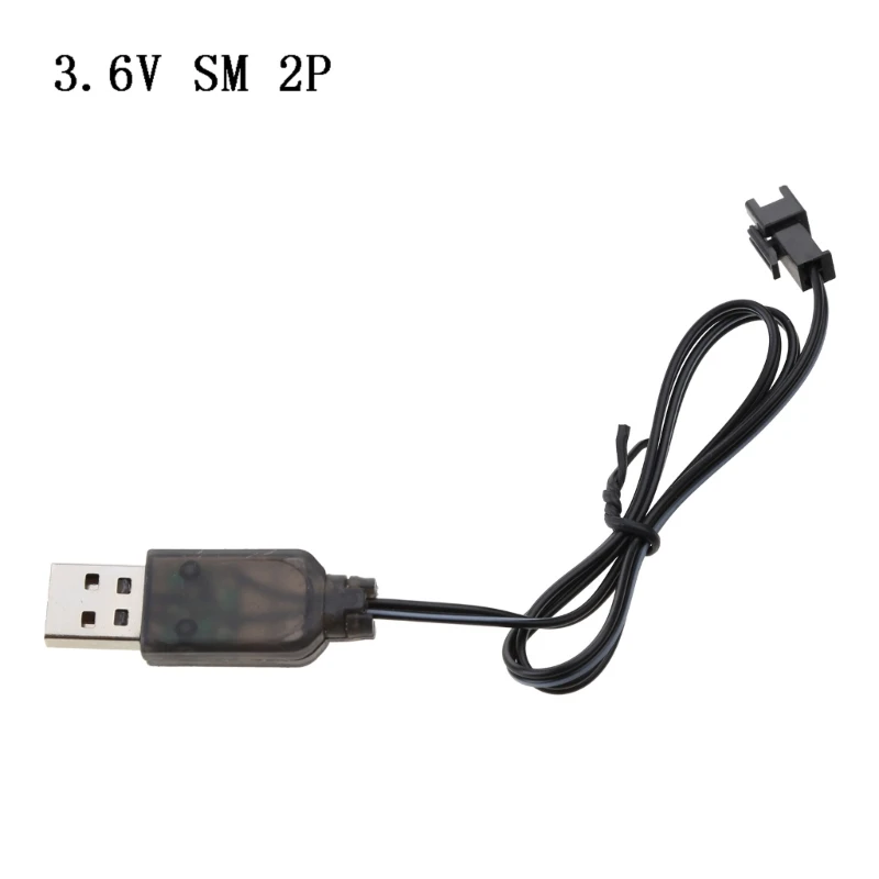 3.6V 2P 250mA SM 2p plug USB Charger with Led Charge Indicator Lamp For NiMH NiCD RC Car Robot Toys Battery Pack Durable