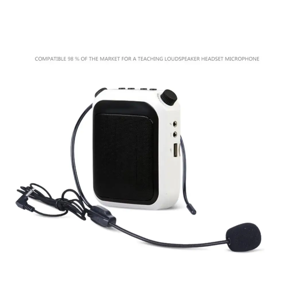 Portable Wired Microphone Head-mounted 3.5mm Plug Headset Microphone Video Recording Teaching Stage Speaker Speech Headset Mic