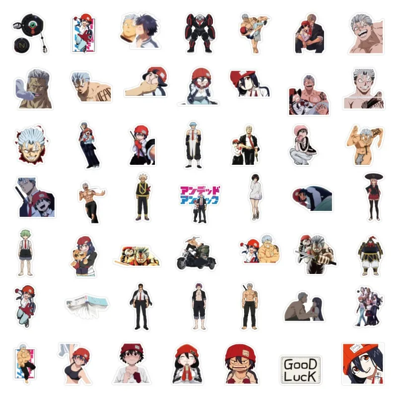 50 Stuks Undead Unluck Anime Sticker Bagage Water Cup Briefpapier Mobiele Telefoon Scooter Auto Laptop Koelkast Decoratie