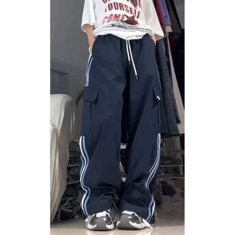 

Large Size American Retro Loose Sports Casual Pants Men Women Spring Straight Leg Workwear Wide Leg Trendy Trousers