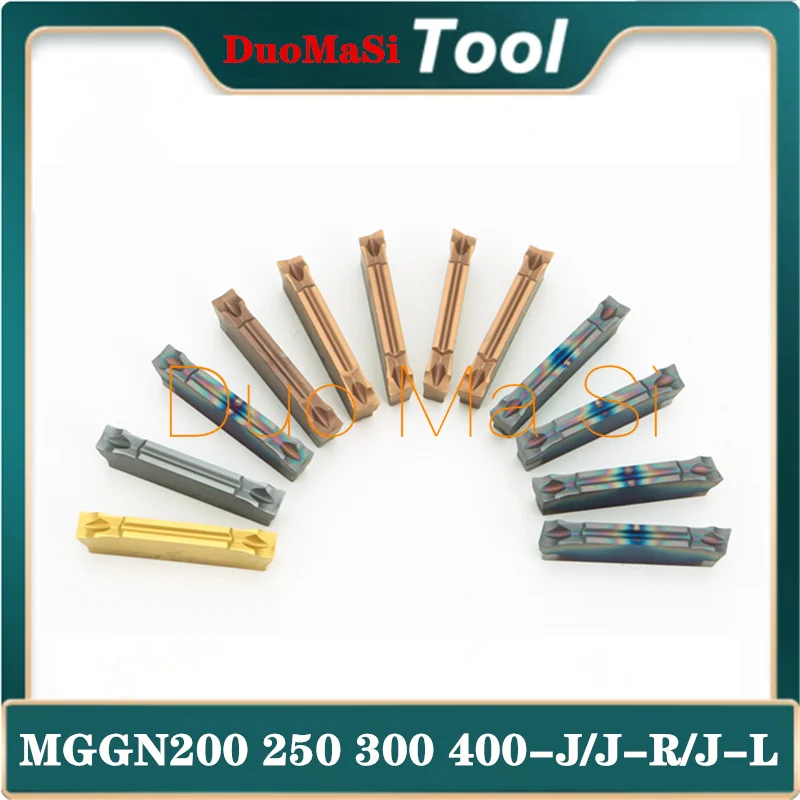 Carbide Insere Grooving Blade Cnc Cutter Tool para Aço Duro Mgmn Mggn300-j Mggn200 Mggn250 Mggn400 r8 Grau R15 l9 L-15