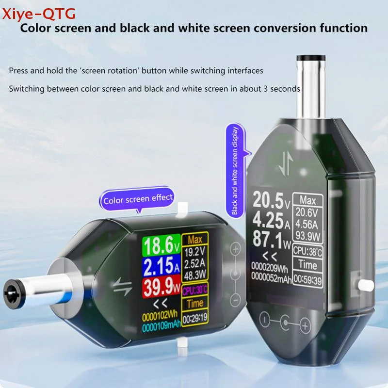 Hot！600W DC4.5-50V Max 12A High Precision Digital Voltage Current Tester DC5.5x2.5 Instrument Power Capacity Meter DT550