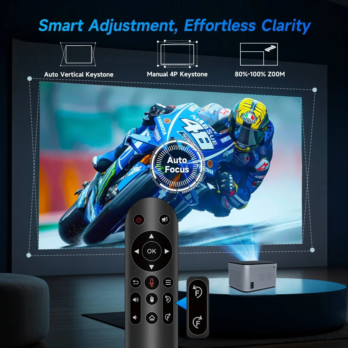 Proyector Magcubic Auto Focus HY350 Android 11 580ANSI 4K 1080P Wifi6 Control por Voz Allwinner H713 BT5.0 Cine en Casa