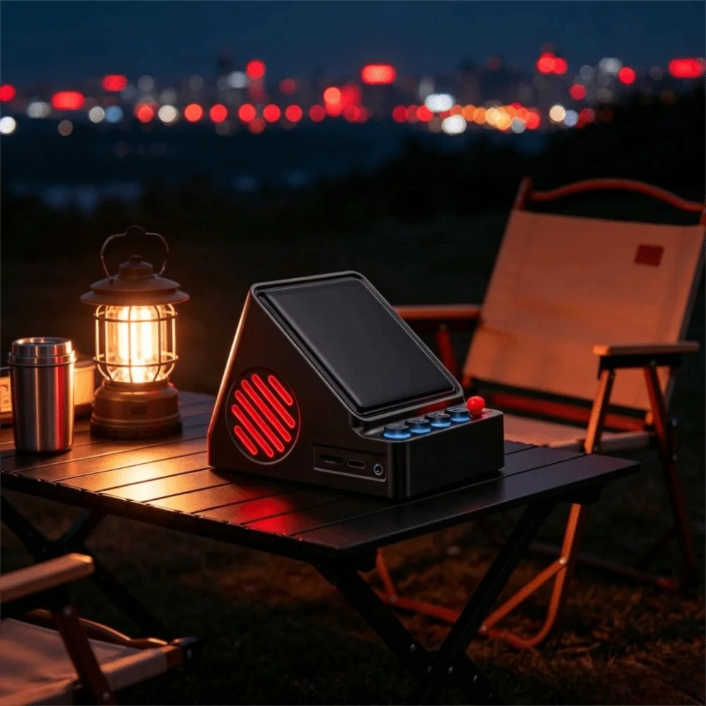 Retro Rhythm Light Bluetooth Speaker 1800mAh Clock Retro Pixel Speaker RGB Screen Stereo Wireless Speaker Gift