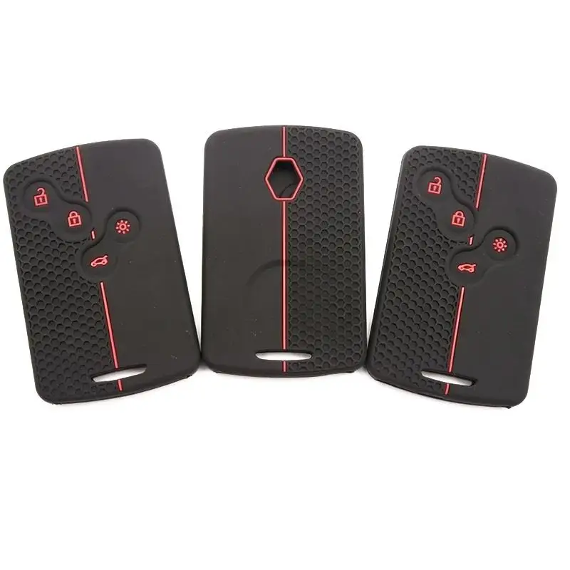 Shockproof Silicone 4 Button Car Key Case Full Protection Key Cover for Megan 3 Laguna Fluence NEMA Clio