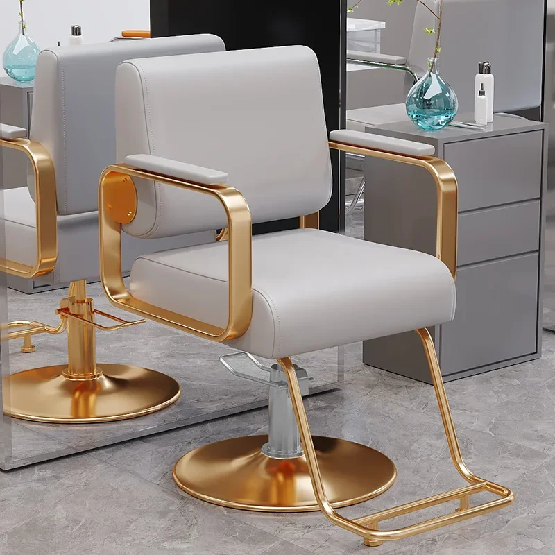 Adjustable Professional Salon Chair Modern Ergonomic Barber Chair Aesthetic Design Swivel Height Sedia Da Barbiere Barbershop