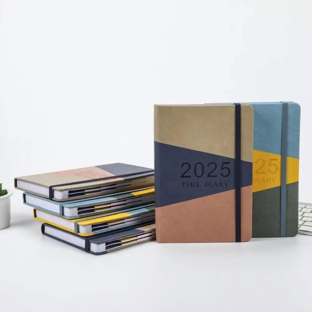 A5 Блокнот-планировщик на 2025 год, цвет мозаики, 156 страниц, блокнот-планировщик на 12 месяцев, простая бумага, журнал на 2025 год, блокноты для офиса