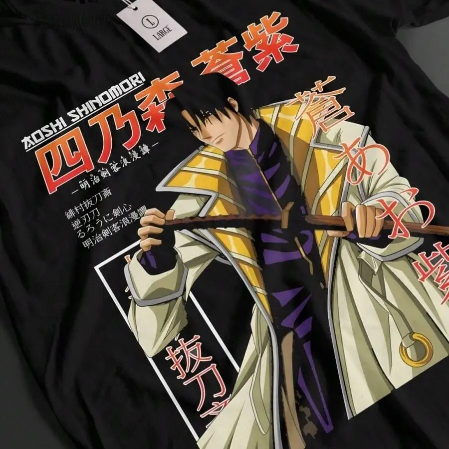 Camiseta Rurouni Kenshin, Camiseta Aoshi, Camiseta Kaotu, Camiseta Battousai, Camiseta Saito Anime