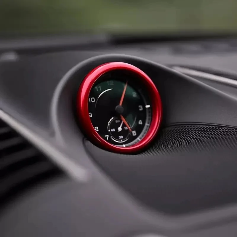 Boussole d'Horloge de Voiture, Anneau de Décoration de Chronomètre pour Porsche 718 911, Broderie Macan enne Panamera, Accessoires Automobiles