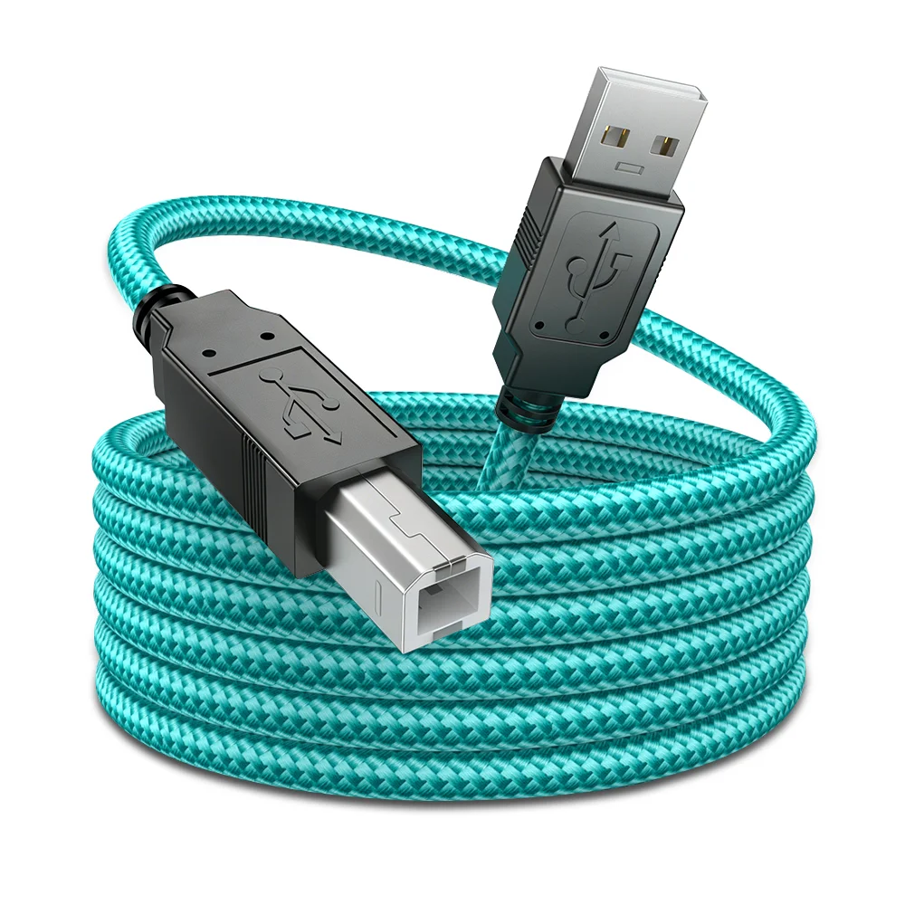 1.5M,USB Printer Cable Male Cable Scanner Cable High Speed Compatible with HP, Canon, Dell, Epson