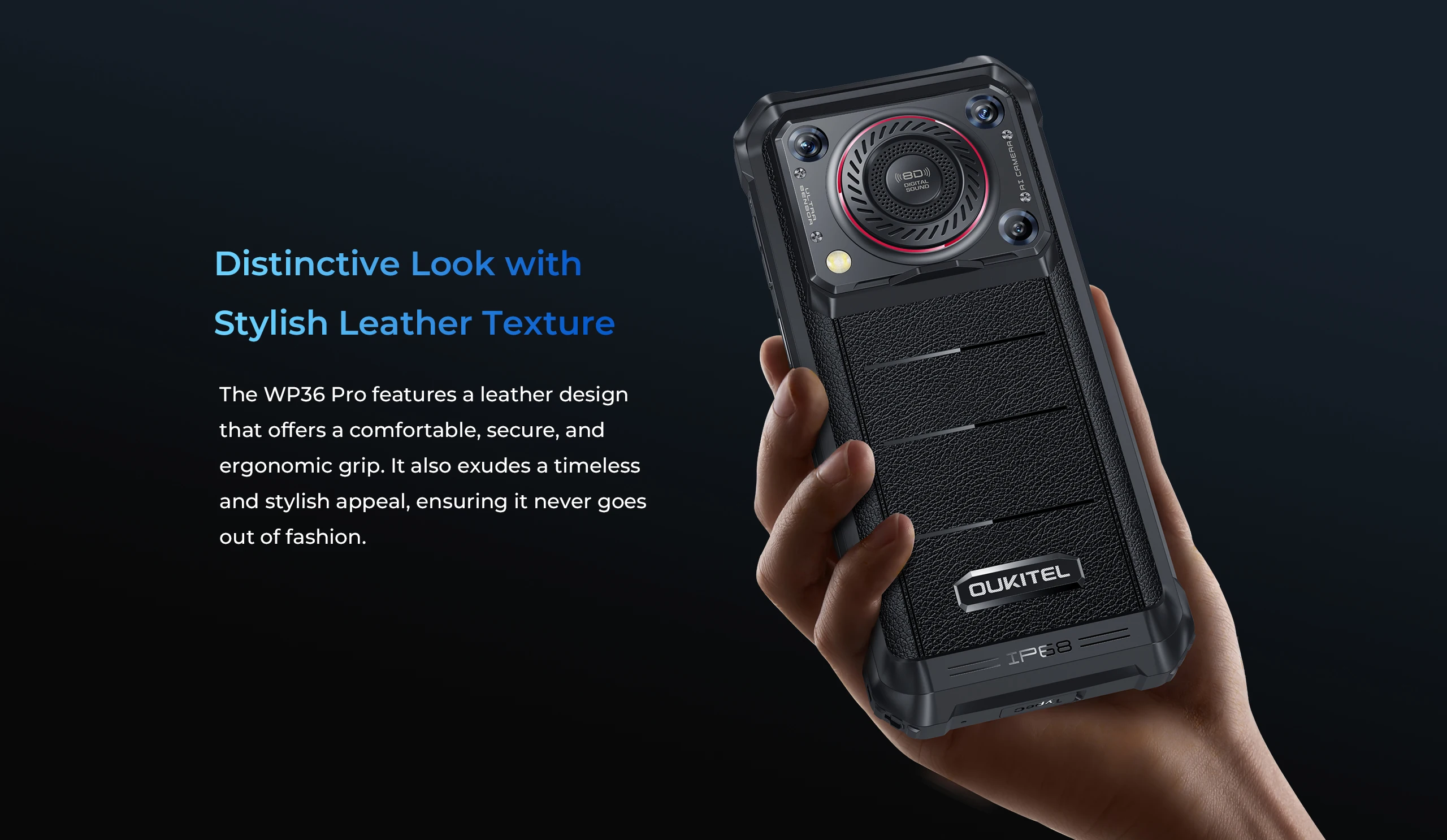 Oukitel WP36 Pro Rugged Smartphone 6.52' HD 60Hz 10600 MAh 6GB+256GB Mobile Phone Android 14 13MP+5MP NFC Cell Phone