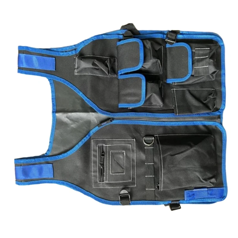 Multi functional Tool Vest Electrician Multi Pockets Hardware Tool Storage Bag Adjustable Electrician Work Vest Work Vest