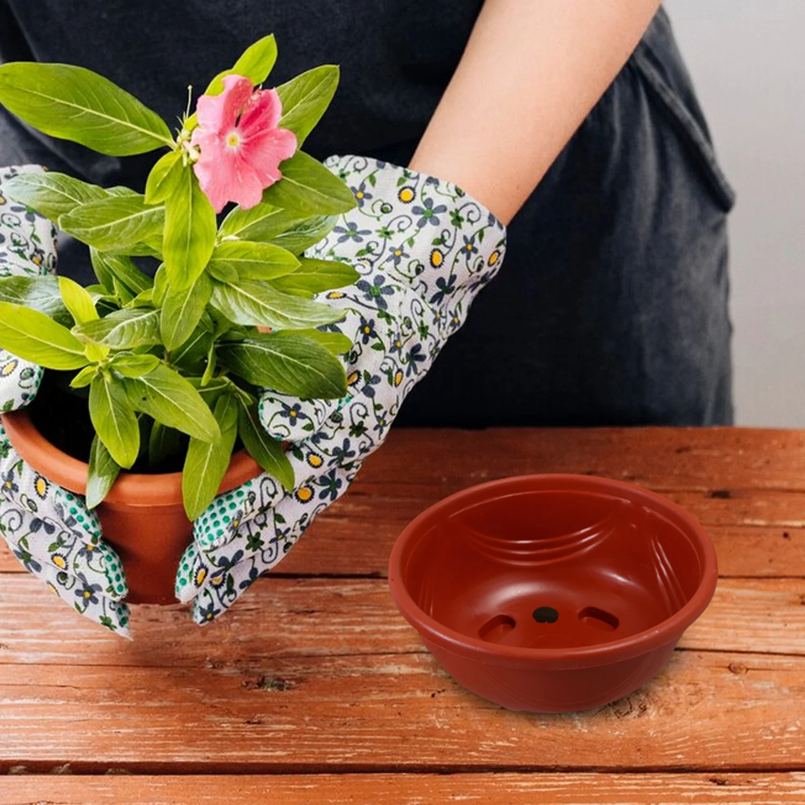 

10 Pcs Flowerpot Lightweight PP Plastic Planters for Hanging Nursery Pots with Drainage Holes Decorative