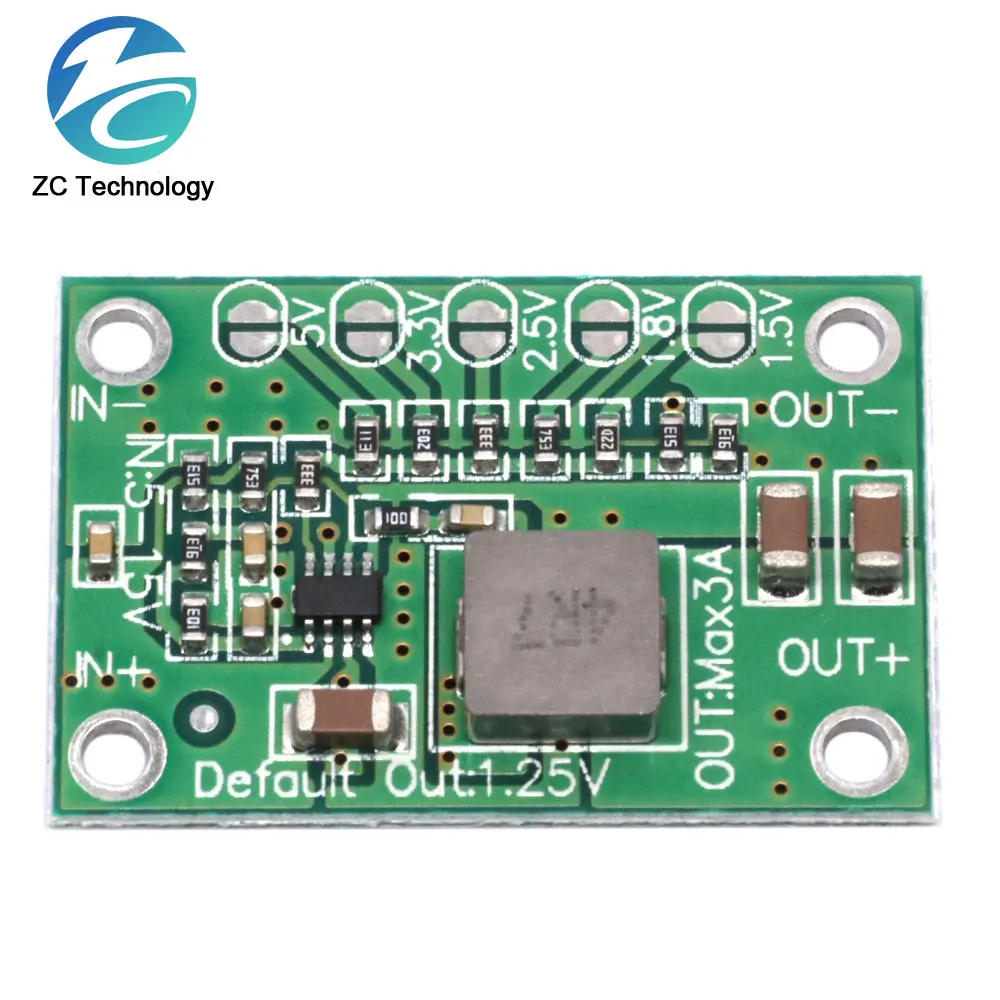 Módulo de potencia ajustable MP1495, regulador de voltaje CC, placa Convertidora de potencia de 5-16V a 1,25 V, 1,5 V, 1,8 V, 2,5 V, 5V, 3A