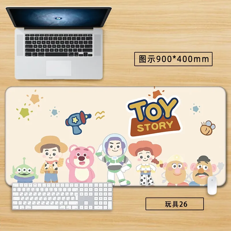 Disney Toy Story XXL podkładki pod mysz dla mężczyzny kobiety ponadgabarytowa mata na stół Cartoon Woody podkładka pod mysz akcesoria komputerowe artykuły biurowe