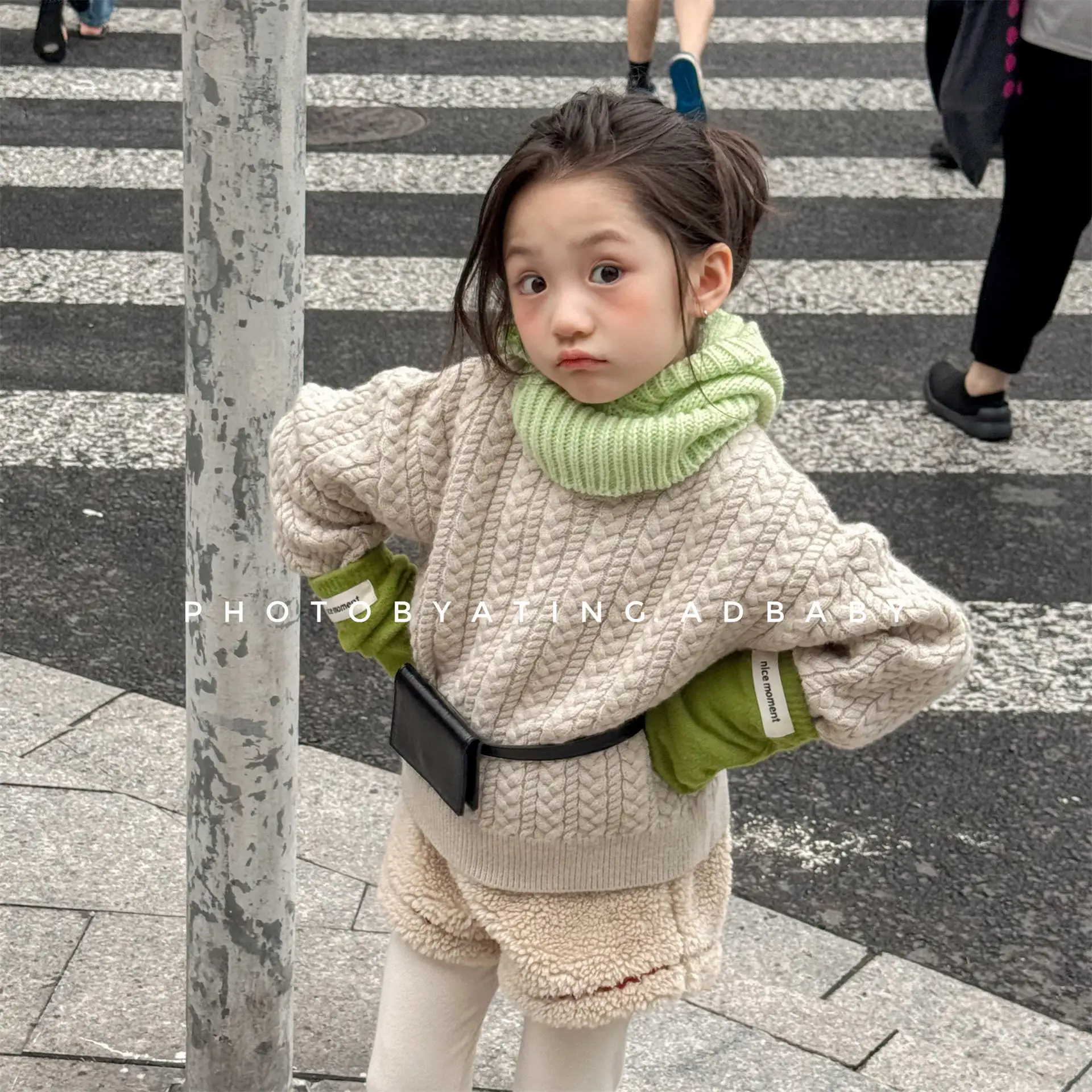 

2025 Autumn New Children Knit Sweater Solid Girls Long Sleeve Casual Sweater Cotton Baby Knitted Tops Boys Pullover Kids Clothes