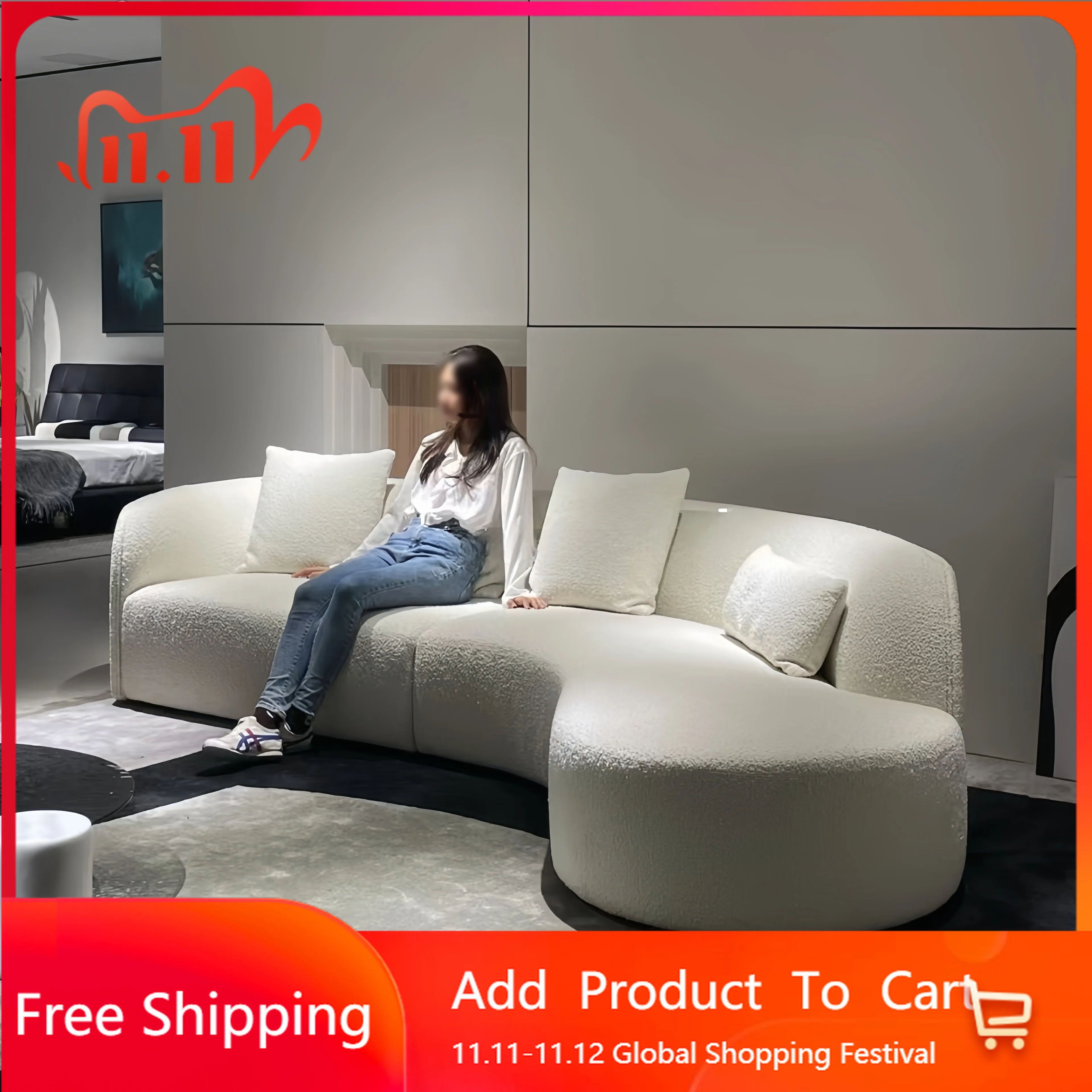 

Corner Minimalist Living Room Sofas Outdoor Lazy Children Luxury Sofas Floor Lounge Curved White Wood Sillon Cama Furniture