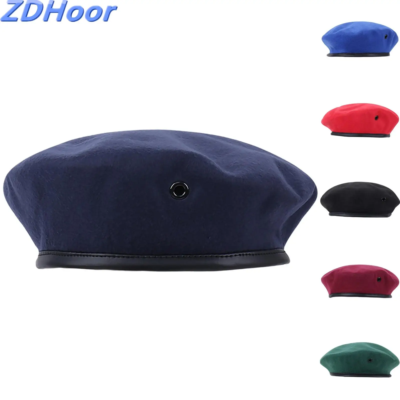 

Adults Beret Hats Army Berets Army Style Cap Breathable Adjustable Berets for Men Women