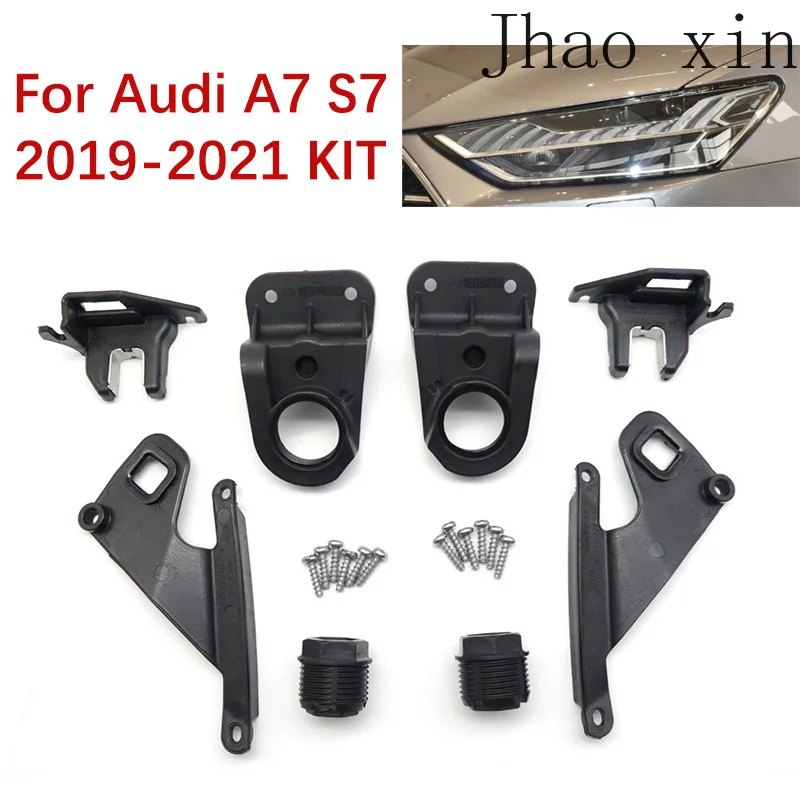 4K8998121 4K8998122 for Audi A7 S7 Car Headlight Repair Kit 2019-2021 with Screw Lamp Base Lamp Claw Fixed Bracket Black Plastic