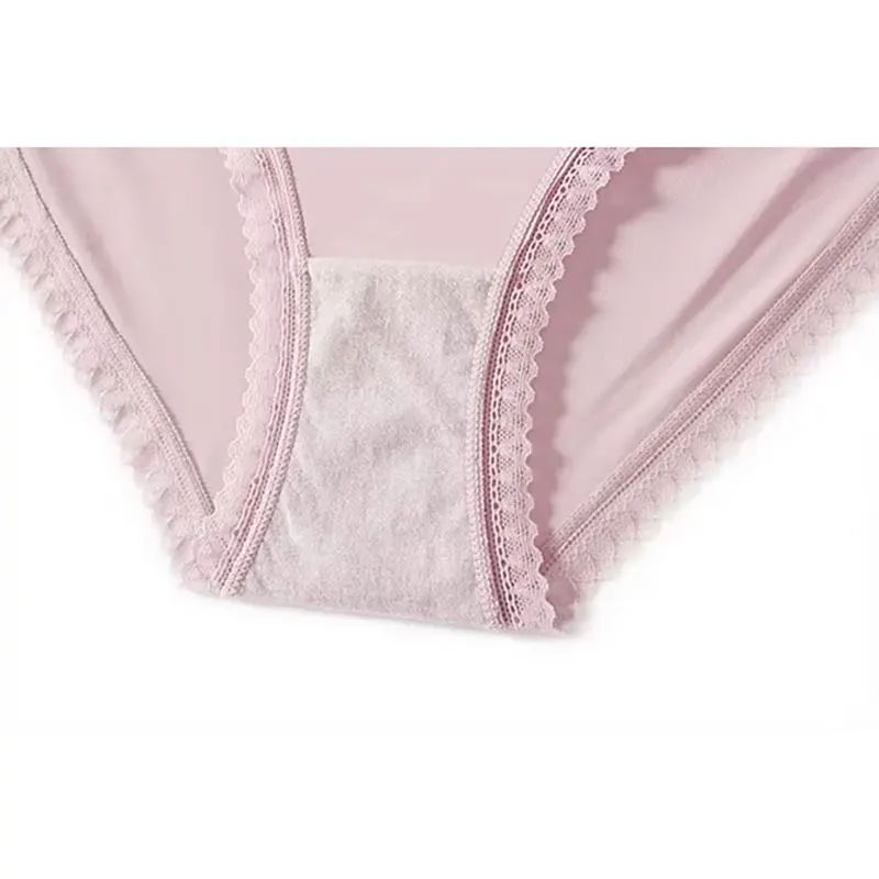 ملابس داخلية نسائية مثيرة منخفضة الخصر من ACELANDY ملابس داخلية ناعمة مفرغة من الدانتيل ملابس داخلية من الحرير الجليدي والساتان بلون واحد ملابس داخلية قابلة للتنفس #6