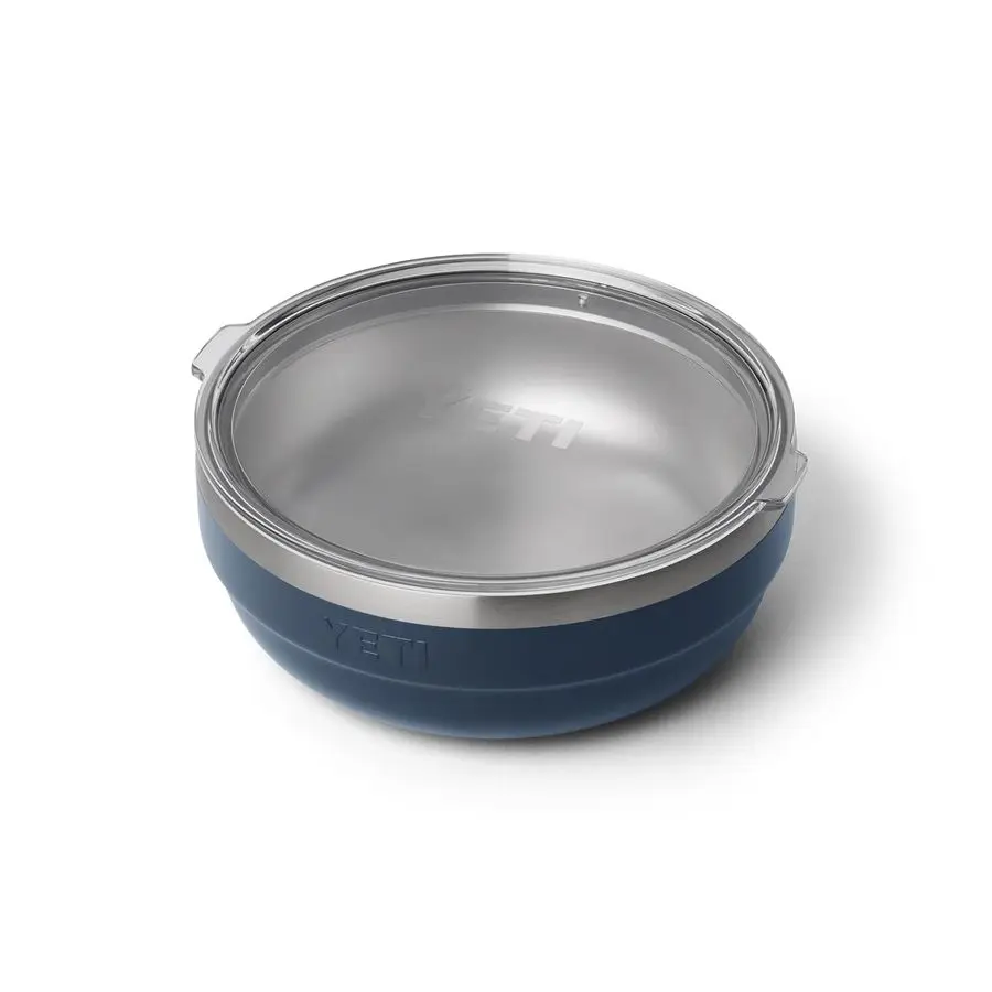 

Rambler Low Bowl, Vacuum Insulated, Stackable and Nestable Stainless Steel Bowl with Lid, 1.6 Quart, Navy