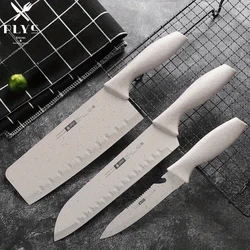 PLYS 3PCS/Set Kitchen Knife,Stainless Steel Thin Blade Lightweight Slicing Knife, PP Handle Chef Knife, Household Fruit Knife