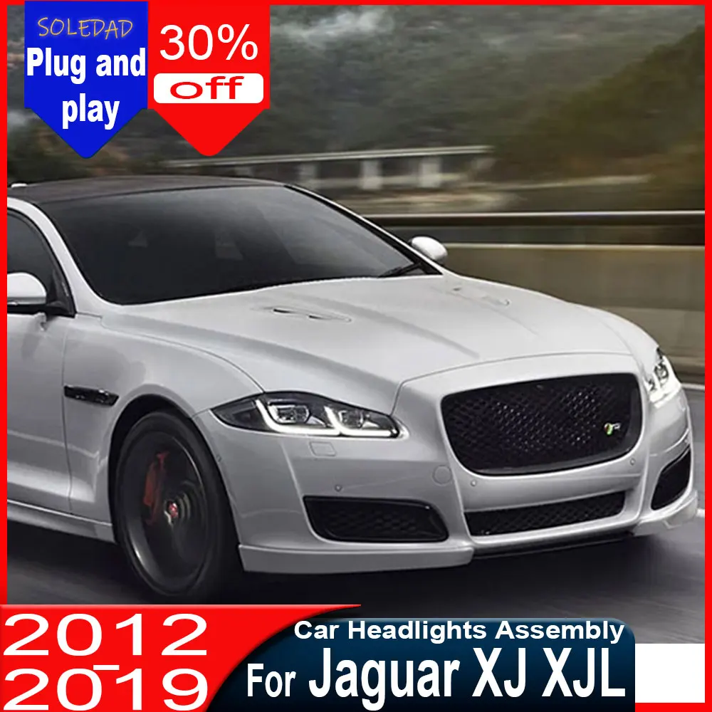Car Lights for Jaguar XJ XJL LED Headlight 2011 2021-2019 Head Lamp Drl Dynamic Signal Projector Lens Automotive Accessories