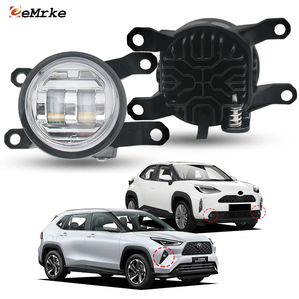 

30W Replace Factory 9W LED Fog Lights for Toyota Yaris Cross XP210 AC200 2021-2025 White or Yellow DRL It will be Brighter