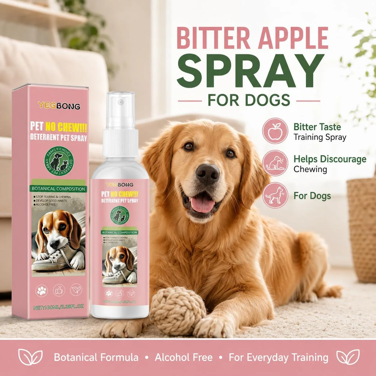 Pet Anti Chewing Spray for Cat Behavior Correction Protecting Furniture Relieve Anxiety Pet Relaxing Agent Dog Deterrent Spray