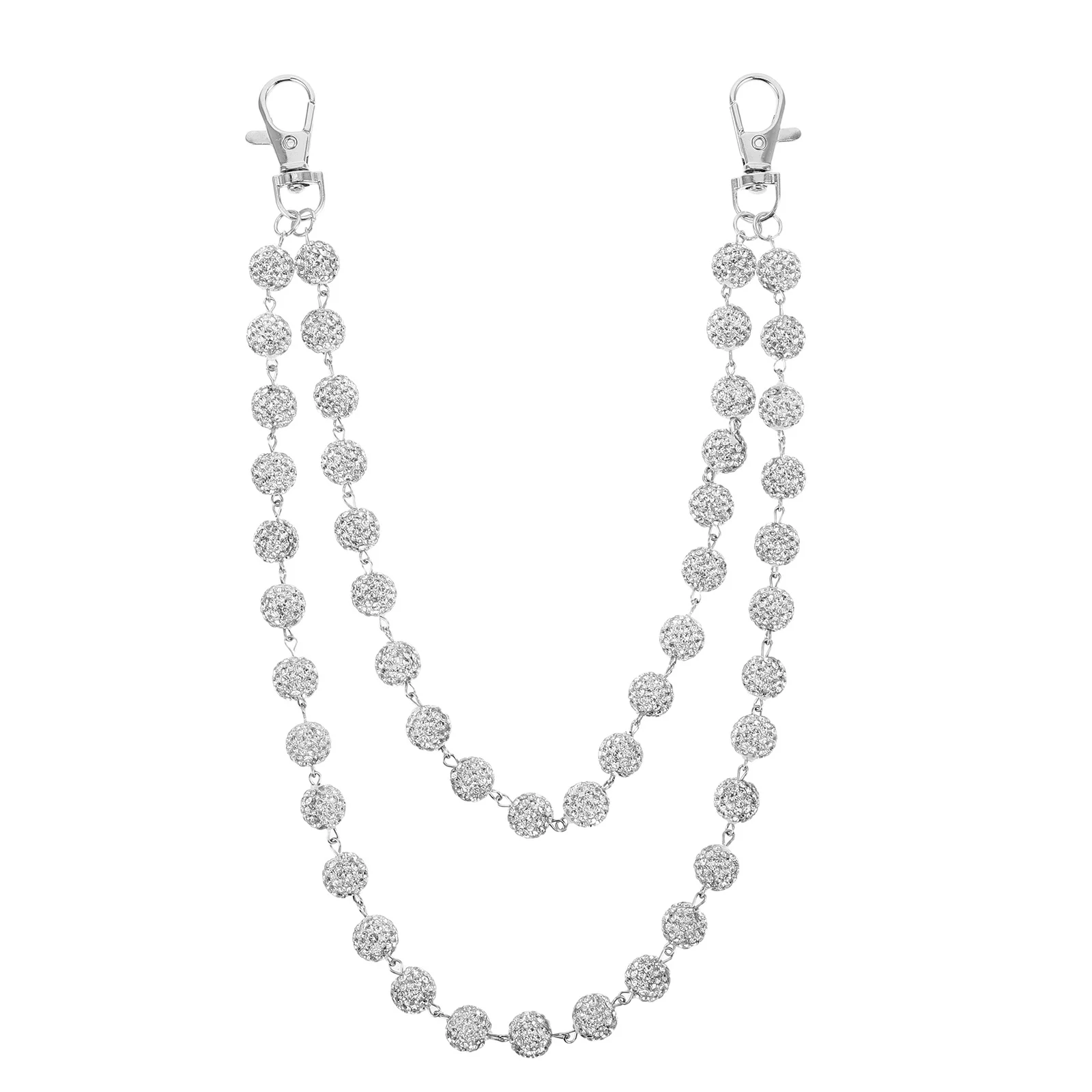 

Rhinestone Waist Chain For Women Men Sparkling Hiphop Layered Pants Jeans Pocket Chain Punk Fashion Metal Trousers Decorative