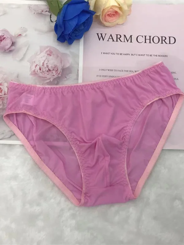 Sexy Smooth Elastic Close-Fitting Men's Underwear Daily Comfort Base Layer Triangular Pants U-Shaped Design mid Waist Nylon