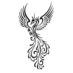 Car Sticker Phoenix Pattern Caravan Accessories Decoration Products Vehicle Supplies Anime Stickers Exterior Parts Decals Cute,