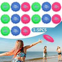 1-5pcs Soft Splash Water Flying Disc Toys Water Splashing Flying Disc Flying Spinner Toy for Park Beach and Backyard Games Toys