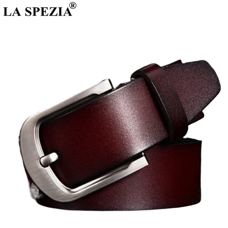 LA SPEZIA Коричневые мужские ремни из натуральной кожи