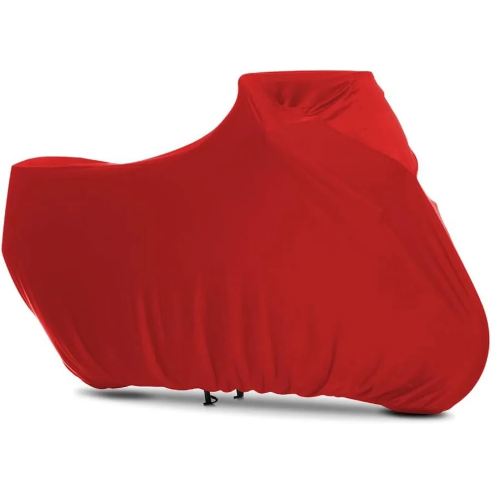 

Indoor Soft Stretch Dustproof Motorcycle Cover 96 Inches Red